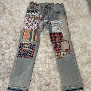 MNML Multicolor Patchwork Straight Jeans